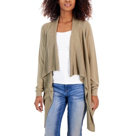 INC International Concepts Womens Large Cascade Open-Front Cardigan Sweater $69 - Picture 1 of 7